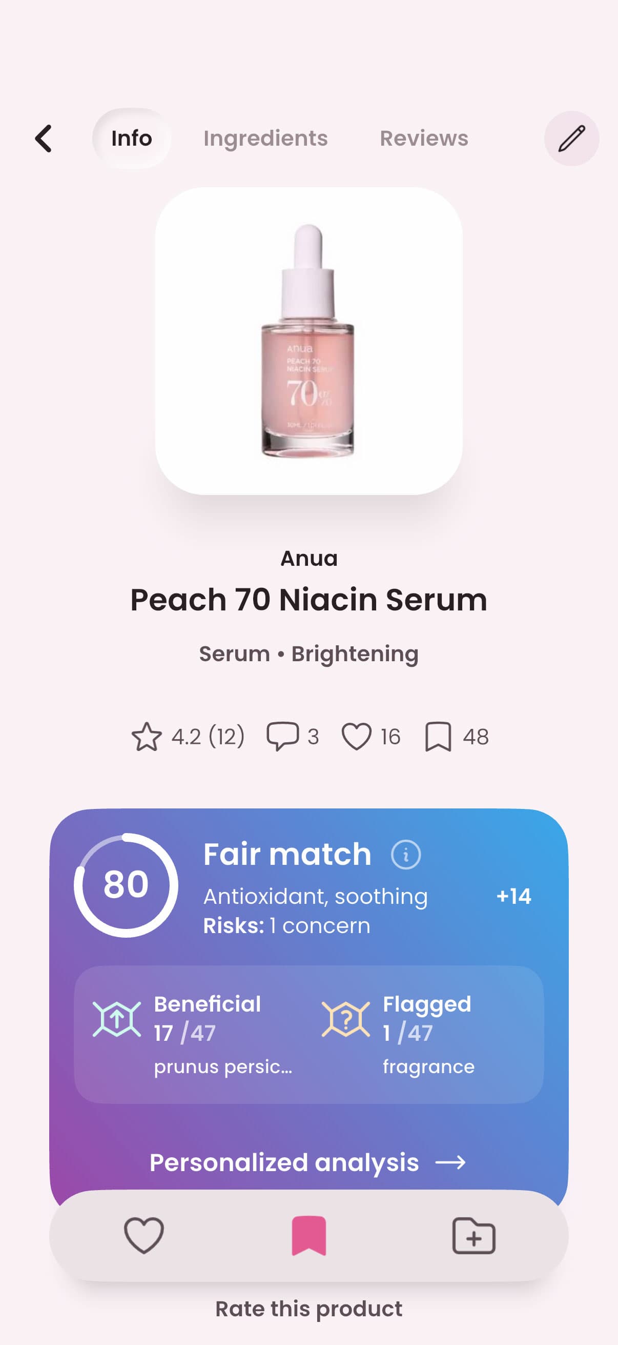 Ceyra app — scan skincare products, view recommendations and ingredient scores